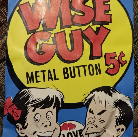 (4) 1965 Topps Wise Guy ButtonsUnopened Packs With Original Box,Fair Cond.